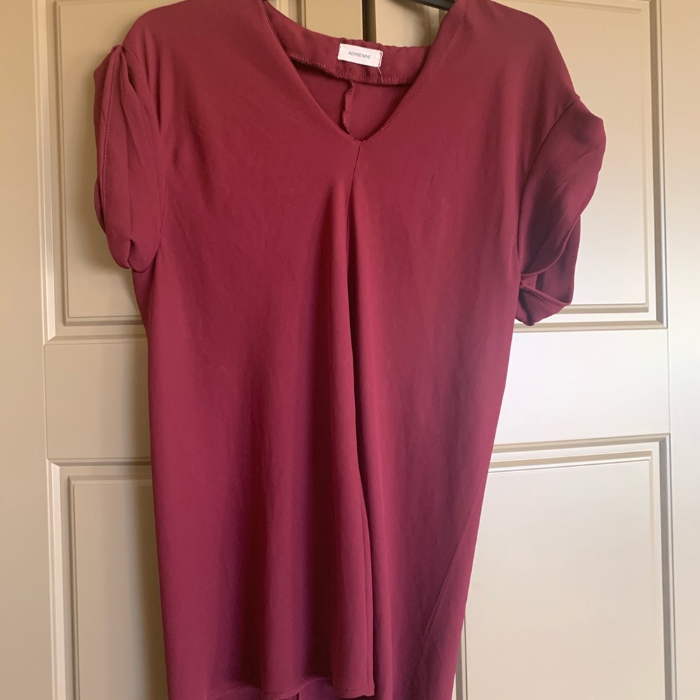 Maroon Sheer Blouse